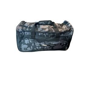 PRODIGY Roller Style Travel Duffel Bag Floral Print, Neutral Colors
